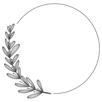 Line Art Leaf Wreath png