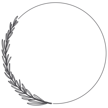 Line Art Leaf Wreath png