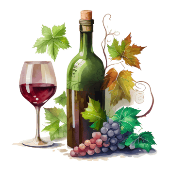 watercolor wine grapes png