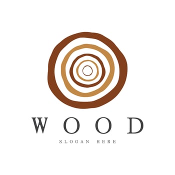 wood logo template icon illustration design vector, used for wood factories, wood plantations, log processing, wood furniture, wood warehouses with a modern minimalist concept vector