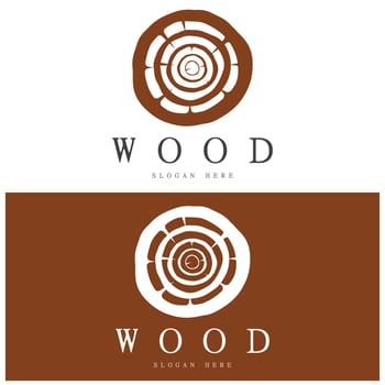 wood logo template icon illustration design vector, used for wood factories, wood plantations, log processing, wood furniture, wood warehouses with a modern minimalist concept vector