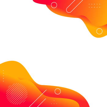 Orange gradient abstract fluid modern business corner border png
