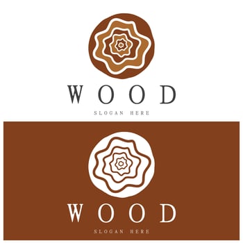 wood logo template icon illustration design vector, used for wood factories, wood plantations, log processing, wood furniture, wood warehouses with a modern minimalist concept vector
