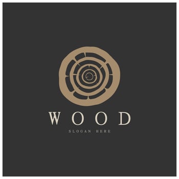 wood logo template icon illustration design vector, used for wood factories, wood plantations, log processing, wood furniture, wood warehouses with a modern minimalist concept vector