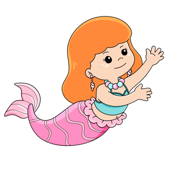 Cute Mermaid Clipart Cartoon png