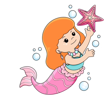 Cute Mermaid Clipart Cartoon png