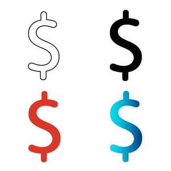 Abstract Cash Silhouette Illustration vector