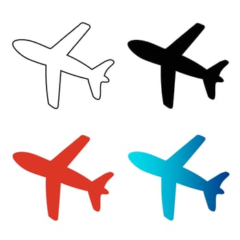 Abstract Flying Plane Silhouette Illustration vector