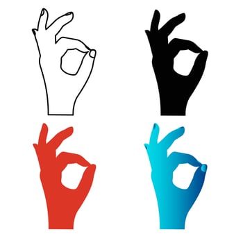 Abstract Hole Hand Gesture Silhouette Illustration vector