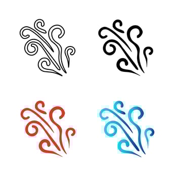 Abstract Modern Wind Silhouette Illustration vector