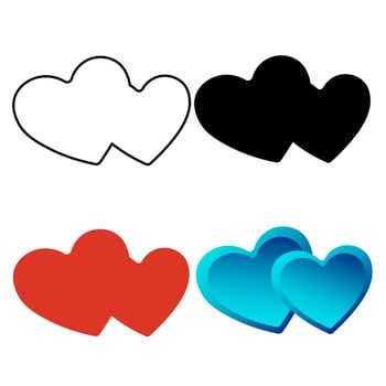 Abstract Romance Silhouette Illustration vector