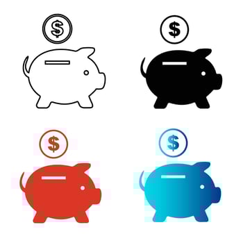 Abstract Save Money Silhouette Illustration vector