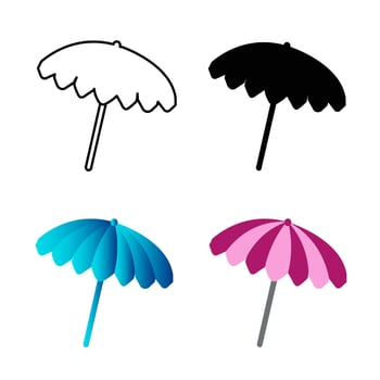 Abstract Umbrella Silhouette Illustration vector
