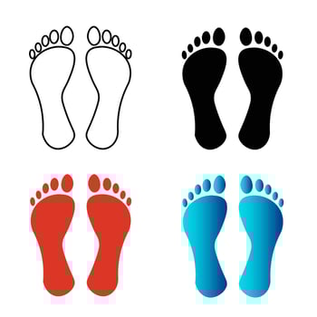 Abstract Woman Footprint Silhouette Illustration vector