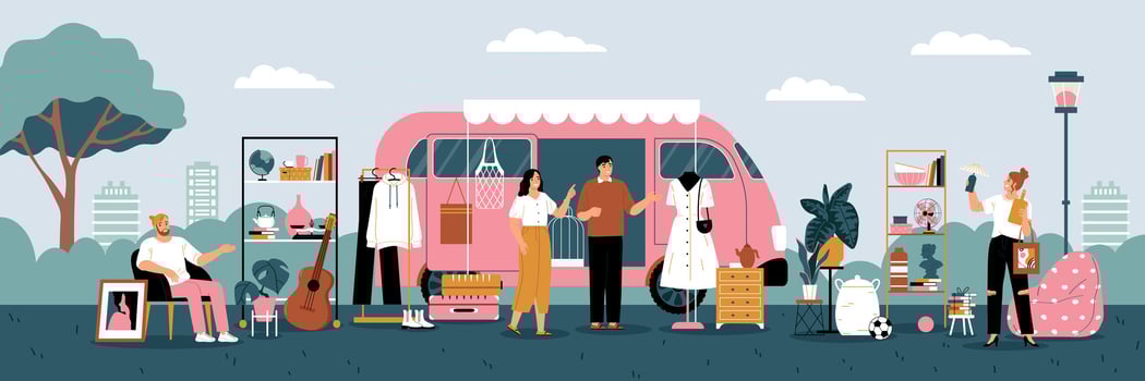 Second Hand Market vector