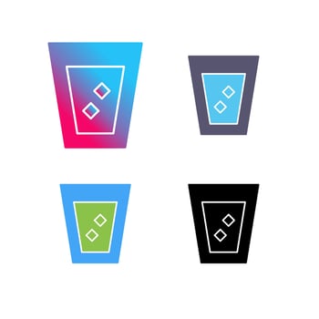 Unique White Russian Drink Vector Icon