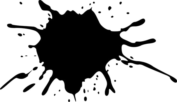 Grunge ink blot stain splatter splash spray abstract vector illustration