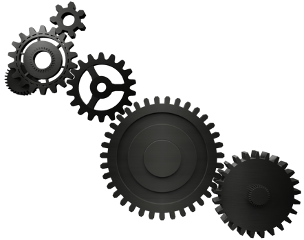 Isolated mechanical gear part of a mechanism png
