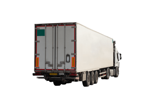 Isolated white truck ready to deliver packages png