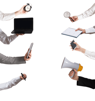 Isolated objects of a stressful business office life png