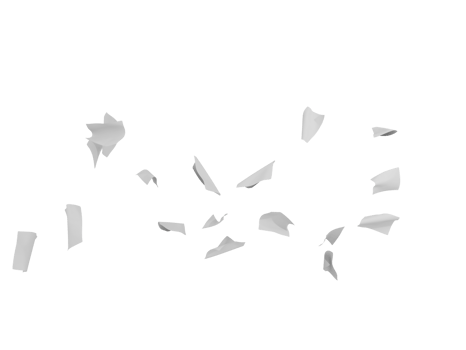 Isolated 3d rendering of a flying paper sheets png