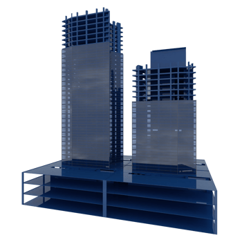 Isolated 3d rendering of a skyscraper business project png