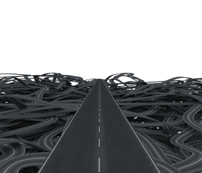 3d rendering of streets confused like a maze png