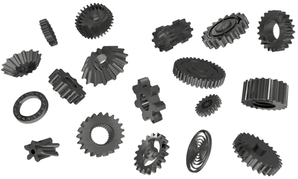Mechanical gears. business concept of cooperation e solution png