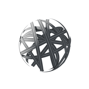 Isolated 3d rendering of a rounded streets tangle png