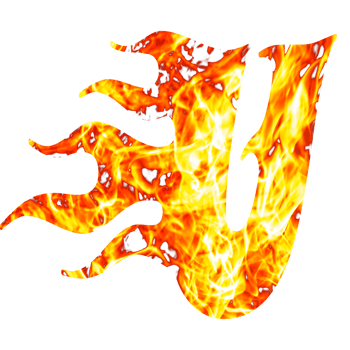 letter u fire effects png