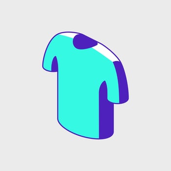T shirt isometric vector illustration
