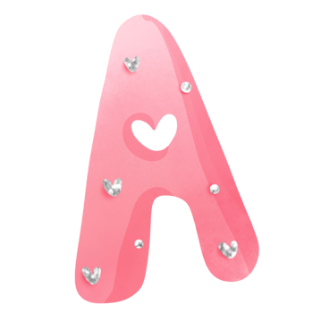 diamond valentine alphabet A png