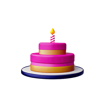 Cake 3D element png
