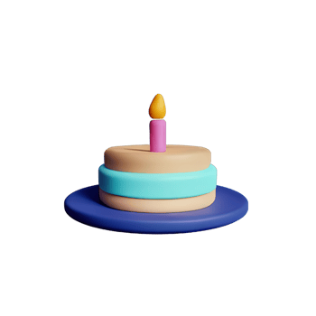 Cake 3D element png