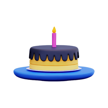 Cake 3D element png
