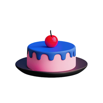 Cake 3D element png