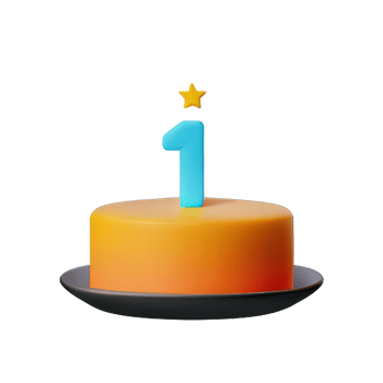 Cake 3D element png
