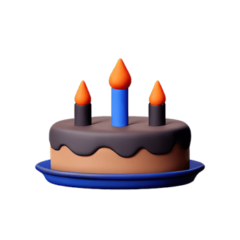 Cake 3D element png