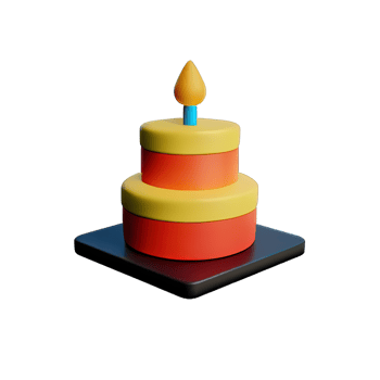 Cake 3D element png