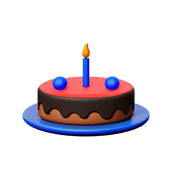 Cake 3D element png