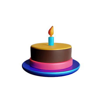 Cake 3D element png