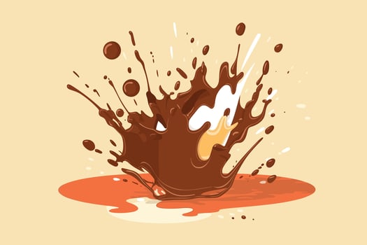 chocolate splashes illustration vector
