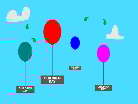 flat design children's day vector illustration