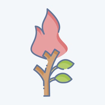 Icon Torch. related to Prehistoric symbol. doodle style. simple design editable. simple illustration vector
