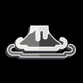 Icon Volcano. related to Prehistoric symbol. glossy style. simple design editable. simple illustration vector