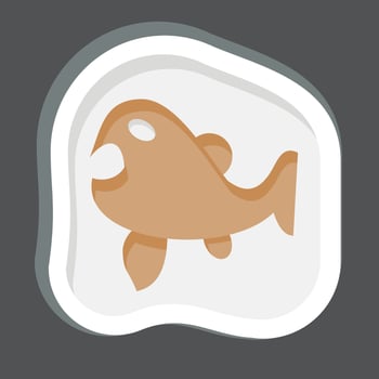 Sticker Fossil. related to Prehistoric symbol. simple design editable. simple illustration vector