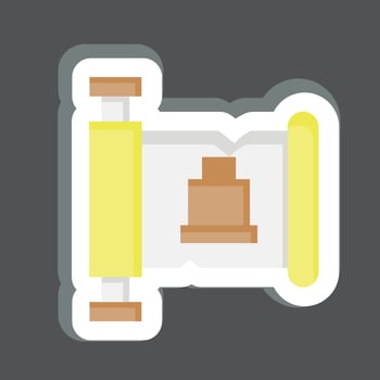 Sticker History. related to Prehistoric symbol. simple design editable. simple illustration vector