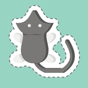 Sticker line cut Fur Pelt. related to Prehistoric symbol. simple design editable. simple illustration vector