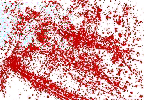 Blood Splashes Hand Made Tracing From Sketch, Vector Illustration