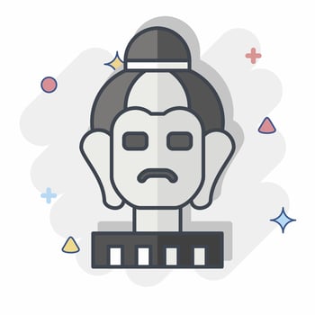 Icon Artifact. related to Prehistoric symbol. comic style. simple design editable. simple illustration vector